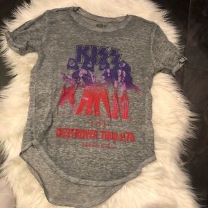 Kiss burnout T-shirt